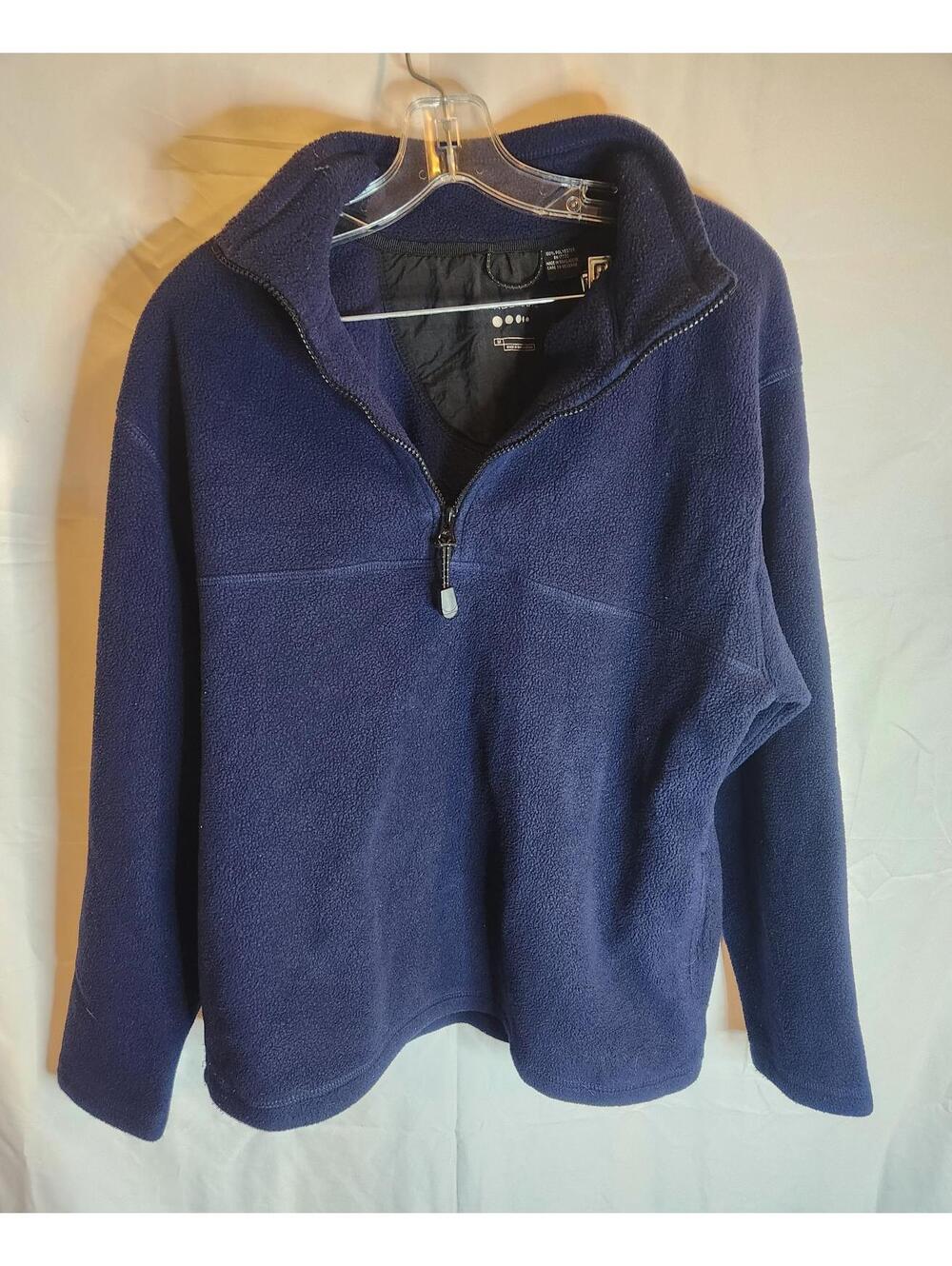 ProSpirit Navy Fleece Quarter Zip Pullover. Mens Medium. Very good condition